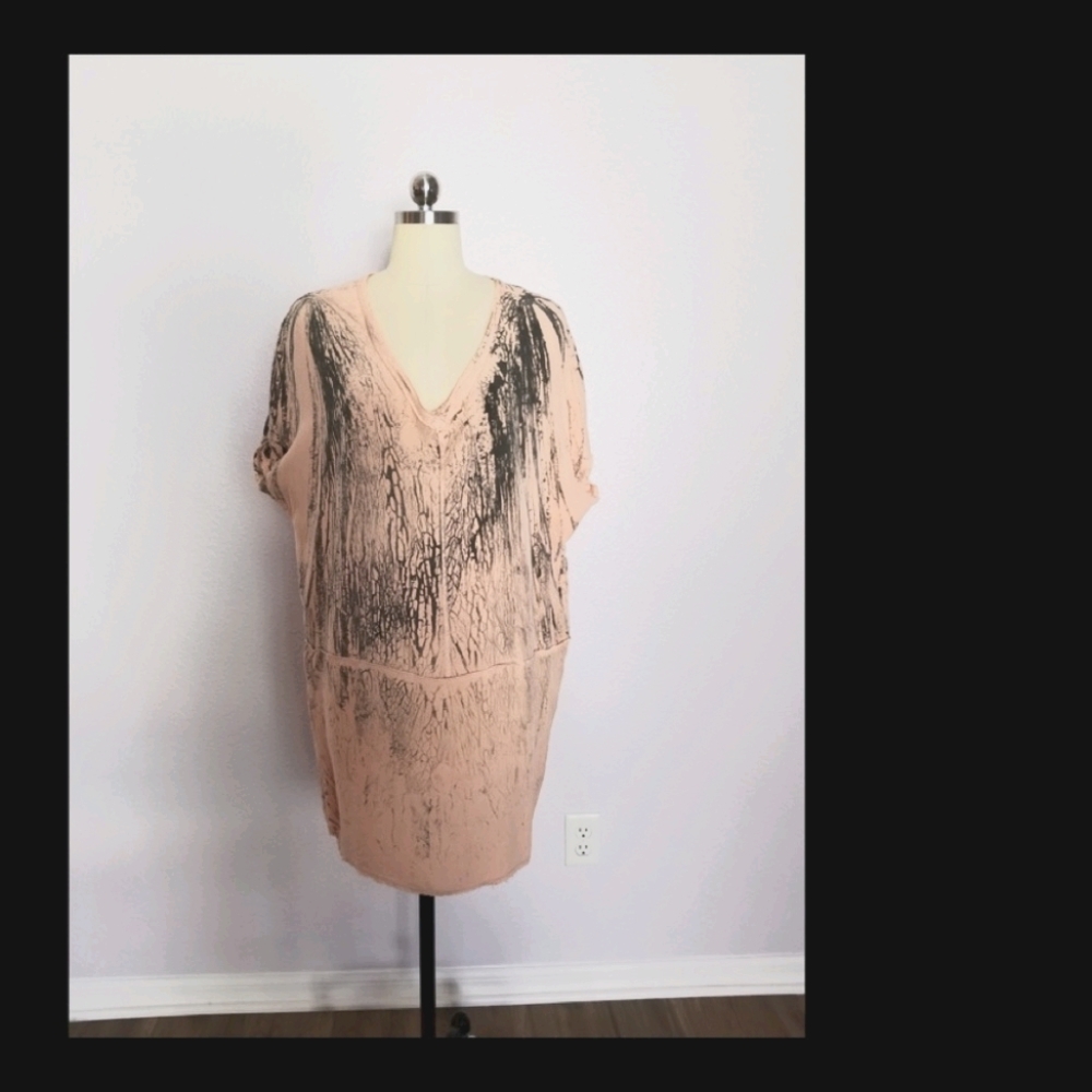 Raw Earth Wild Sky Peach print dress